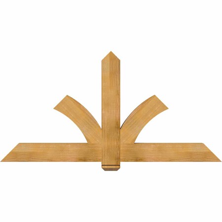Ekena Millwork Redmond Rough Sawn Timber Gable Bracket, Western Red Cedar, 72"W x 36"H x 4"D x 6"F, 12/12 Pitch GBW072X36X0406RED00RWR